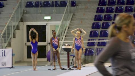 Riley McCusker Yurchenko Double Full - Training Day 1, 2017 Jesolo Trophy
