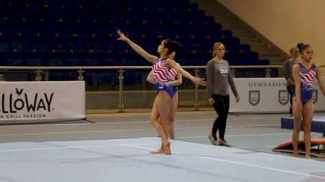 Victoria Nguyen Floor Routine With Full In & Triple Full - Training Day 1, 2017 Jesolo Trophy