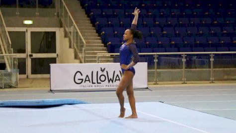 Rebeca Andrade Shows Off Big Tumbling In Beyonce Floor Routine - Training Day 3, 2017 Jesolo Trophy