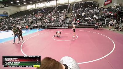 129 lbs Cons. Round 2 - Blake Pettit, Lone Peak High School vs Maximus Terry, Timpview High School