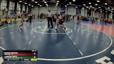 105 lbs Rd# 8- 12:30pm Saturday Final Pool - Landon Dietz, Lions Wrestling Academy vs Mason Brown, Rebellion