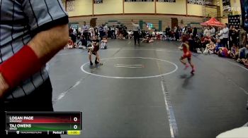 40-44 lbs Quarterfinal - Logan Page, Kingsway vs Taj Owens, Spazz