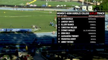 Women's 400m Hurdles, Heat 1 - College