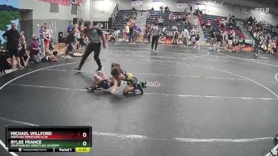 55/60 Quarterfinal - Michael Willford, Grizzlies Wrestling Club vs RyLee France, Spartanburg Wrestling Academy