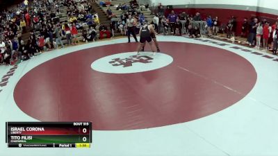 285 lbs Quarterfinal - Tito Filisi, Chaparral vs Israel Corona, Liberty