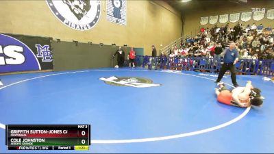 150 lbs Champ. Round 1 - Griffith Sutton-Jones Caudel, Centennial vs Cole Johnston, Arroyo Grande