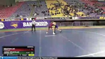 157 lbs Semifinal - Derek Holschlag, Northern Iowa vs Brayton Lee, Minnesota