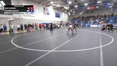 160 lbs Champ. Round 1 - Lilly Luttrell, Presbyterian vs Shannon Fratus, Unattached