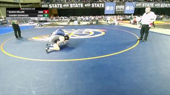 Boys 1A 113 lbs 1st Place Match - Xavier Espinoza, Elma vs Elijah Miller, Life Christian Academy
