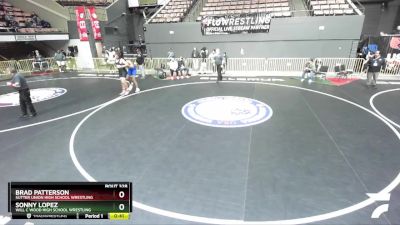 215 lbs Cons. Round 3 - Brad Patterson, Sutter Union High School Wrestling vs Sonny Lopez, Will C Wood High School Wrestling