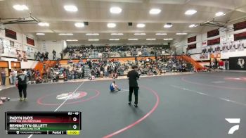 49 lbs Cons. Round 2 - Remingtyn Gillett, Powell Wrestling Club vs Padyn Hays, Riverton USA Wrestling