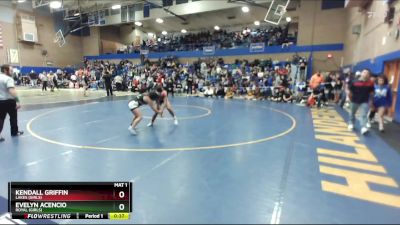 130lbs Cons. Round 2 - Evelyn Acencio, Royal (Girls) vs Kendall Griffin, Lakes (Girls)