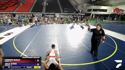 85 lbs Cross Bracket (8 Team) - Connor Badua, Hawaii vs Cruz Evans, Oregon