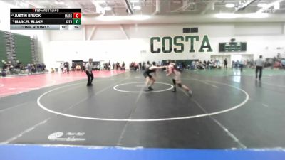 150 lbs Cons. Round 2 - Marcel Blake, South Torrance vs Justin Bruck, Simi Valley