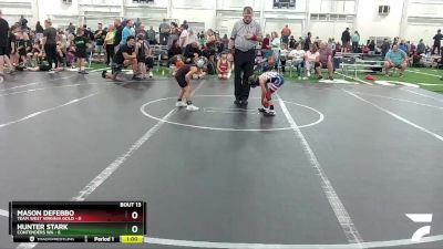 44 lbs Round 5 (6 Team) - Mason DeFebbo, Team West Virginia Gold vs Hunter Stark, Contenders WA