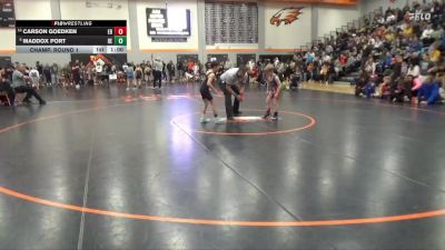 60 lbs Champ. Round 1 - Maddox Port, DC Elite vs Carson Goedken, East Buchanan