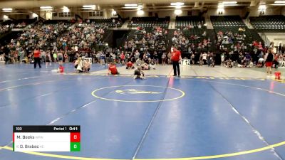 100 lbs Cons. Round 2 - Dillon Brabec, Howells-Dodge Consolidated vs Micheal Beeks, West Point Wrestling Club