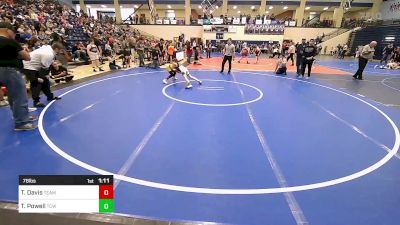 78 lbs Quarterfinal - Tajuan Davis, Team Tulsa Wrestling Club vs Trace Powell, Team Conquer Wrestling