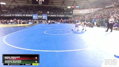 Girls 3A/4A 115 Quarterfinal - Reese Prescott, Moses Lake (Girls) vs Hannah Baldock, Edmonds-Woodway (Girls)