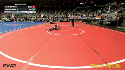 66 lbs Consi Of 8 #1 - Lilah Snyder, Commandos Wrestling Academy vs Teagan Ehrich, Gladiator Wrestling Academy