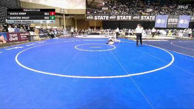 Girls 3A 125 lbs Cons. Round 5 - Elektra Wiley, Roosevelt (Girls) vs Alexa Kemp, Walla Walla (Girls)
