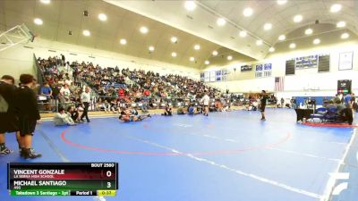 144 lbs Cons. Round 1 - Michael Santiago, ASG vs Vincent Gonzale, La Serna High School