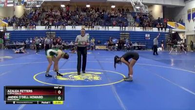 105 lbs Champ. Round 1 - AZALEA FETTERS, Curtis (Girls) vs Jaiden O`Dell Howard, NORTHMONT