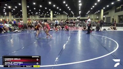 92 lbs Semis (4 Team) - Cadence Grilla, AR- 15 vs Natalie Lippstreu, Ain`t My First Rodeo