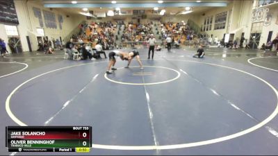 132 lbs Quarterfinal - Oliver Benninghof, Trabuco Hills vs Jake Solancho, Santiago