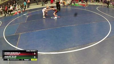 53 lbs Cons. Round 3 - Ayden Bobadilla, Aviator Wrestling Club vs August Ellis, Olympus Wrestling