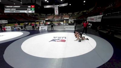 113 lbs Cons. Semis - Trevor Lambert, Temecula Valley High School Wrestling vs Caden Lopez, Woodlake Tiger Wrestling Club