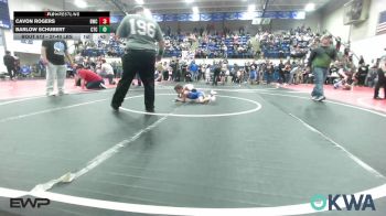 37-40 lbs Quarterfinal - Cavon Rogers, Berryhill Wrestling Club vs Barlow Schubert, Chandler Takedown Club
