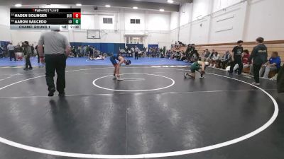 130 lbs Champ. Round 1 - Aaron Saucedo, Live Oak vs Haden Solinger, Durham