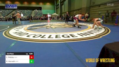 170 lbs 2nd Place - Christian Pebley, Sierra Sabers vs Rory Horvath, Crusader Wrestling Club