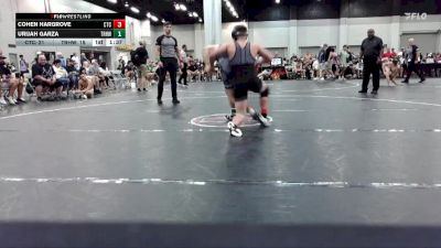 126 lbs Round 4 (6 Team) - Urijah Garza, Top Rank Hawks Wrestling vs Cohen Hargrove, Circle Training Center