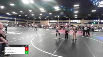 144 lbs Round Of 64 - Santiago Loera, Inland Elite vs Kaden Jennings, Legends Of Gold LV
