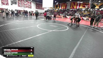 144 lbs Cons. Round 4 - Michael Desales, Bell Gardens vs Edward Mather, Long Beach Poly