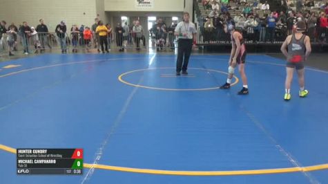 82-J Consi of 16 #1 - Hunter Gundry, Saint Sebastian School Of Wrestling vs Michael Campanaro, Yale St