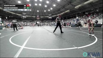 55 lbs Semifinal - Maisyn Malone, Bartlesville Wrestling Club vs Walker Gastineau, Standfast