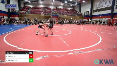 67 lbs 2nd Place - Hanna Lollis, Cowboy Wrestling Club vs Bodey Phillips, Bristow Youth Wrestling