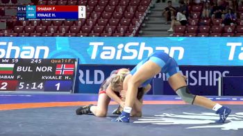 59 kg Qualif. - Fatme Shaban, Bulgaria vs Hedda Kvaale, Norway