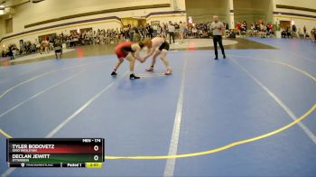 174 lbs Champ. Round 2 - Declan Jewitt, Otterbein vs Tyler Bodovetz, Ohio Wesleyan
