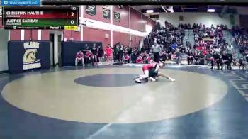 132 lbs Quarterfinal - Christian Mauthe, Coronado vs Justice Saribay, Palo Verde