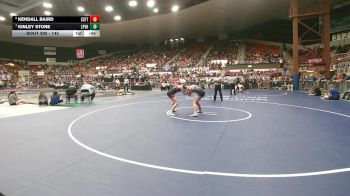 145 lbs Cons. Round 2 - Kinley Stone, LaCygne-Prairie View HS vs Kendall Baird, Carbondale-Santa Fe Trail HS