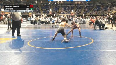 124 lbs Round Of 16 - Harrison Snyder, Glendale vs Jacob Erb, Armstrong