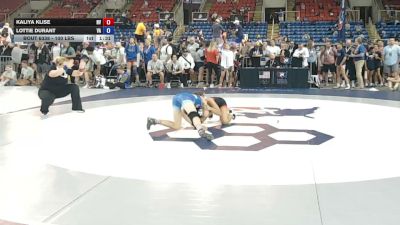 100 lbs Cons. Sub-rd Of 16 - Kaliya Klise, Nevada vs Lottie Durant, Virginia
