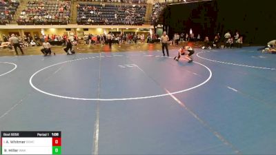 7th - 8th grade - 100 Champ. Round 2 - Ashur Whitmer, Big Game Wrestling Club vs Bohdy Miller, Waverly Area Wrestling Club