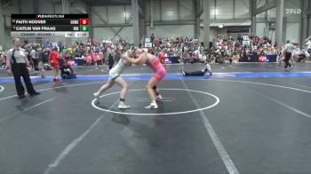 130 lbs Champ. Round 1 - Caitlin Van Praag, Derby vs Faith Hoover, Colby Kids Wrestling Club