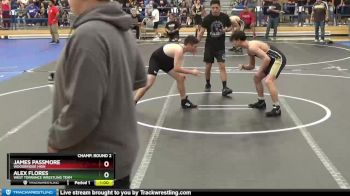 132 lbs Champ. Round 2 - James Passmore, Woodbridge High vs Alex Flores, West Torrance Wrestling Team