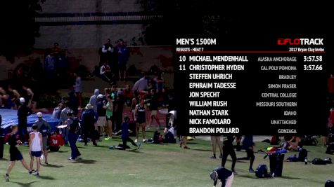 Men's 1500m, Heat 8